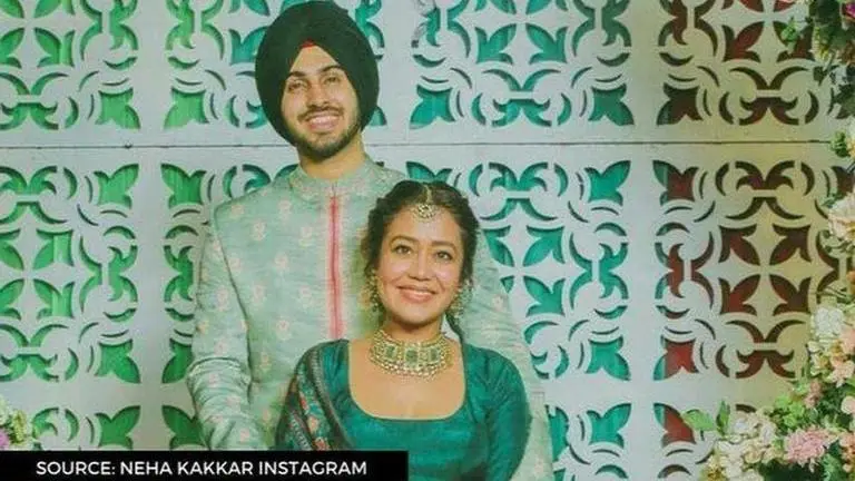 Neha Kakkar looks stunning in pink lehenga from Sabyasachi at her wedding; see pics Neha Kakkar