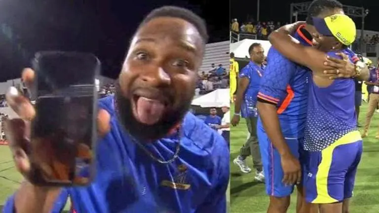 Kieron Pollard video calls and teases Dwayne Bravo after MI New York clinch MLC 2023 title Kieron Pollard