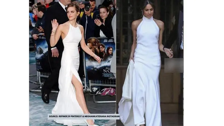 Meghan Markle Vs Emma Watson: Who wore the halter neck white gown better? Meghan Markle