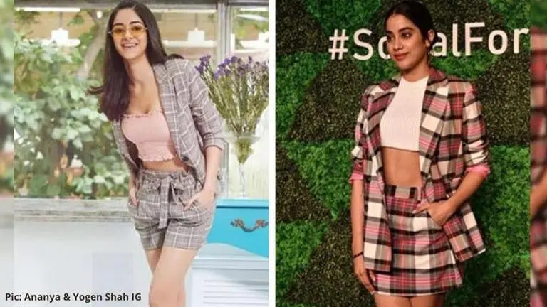 Janhvi Kapoor or Ananya Panday; who wore the plaid suit better? Janhvi Kapoor