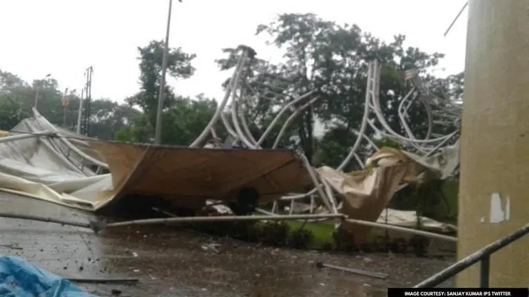Mumbai floods: Iconic DY Patil Stadium's entire roof crashes after roaring thunderstorms Mumbai floods