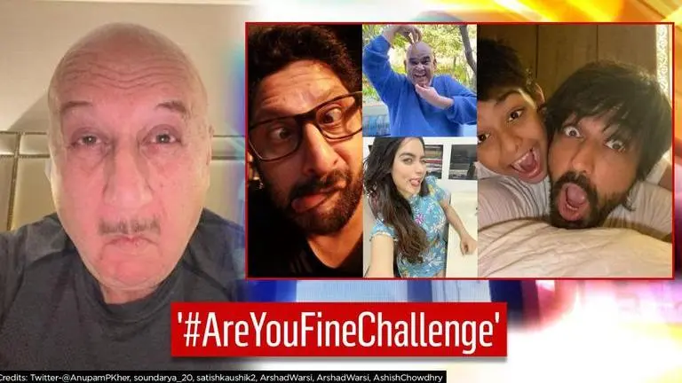 Bollywood celebs join Anupam Kher's 'Are You Fine?' challenge; spread positivity message Bollywood celebs join Anupam Kher's 'Are You Fine?' challenge; spread positivity message