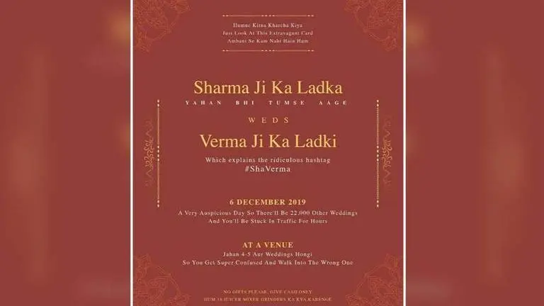Indian wedding card