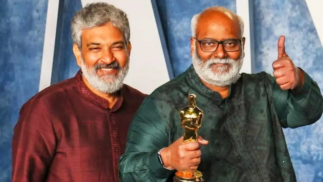 SS Rajamouli Shares Hilarious Anecdote, Recalls How MM Keeravaani Prepared His Oscars Speech Rajamouli with MM Keeravaani