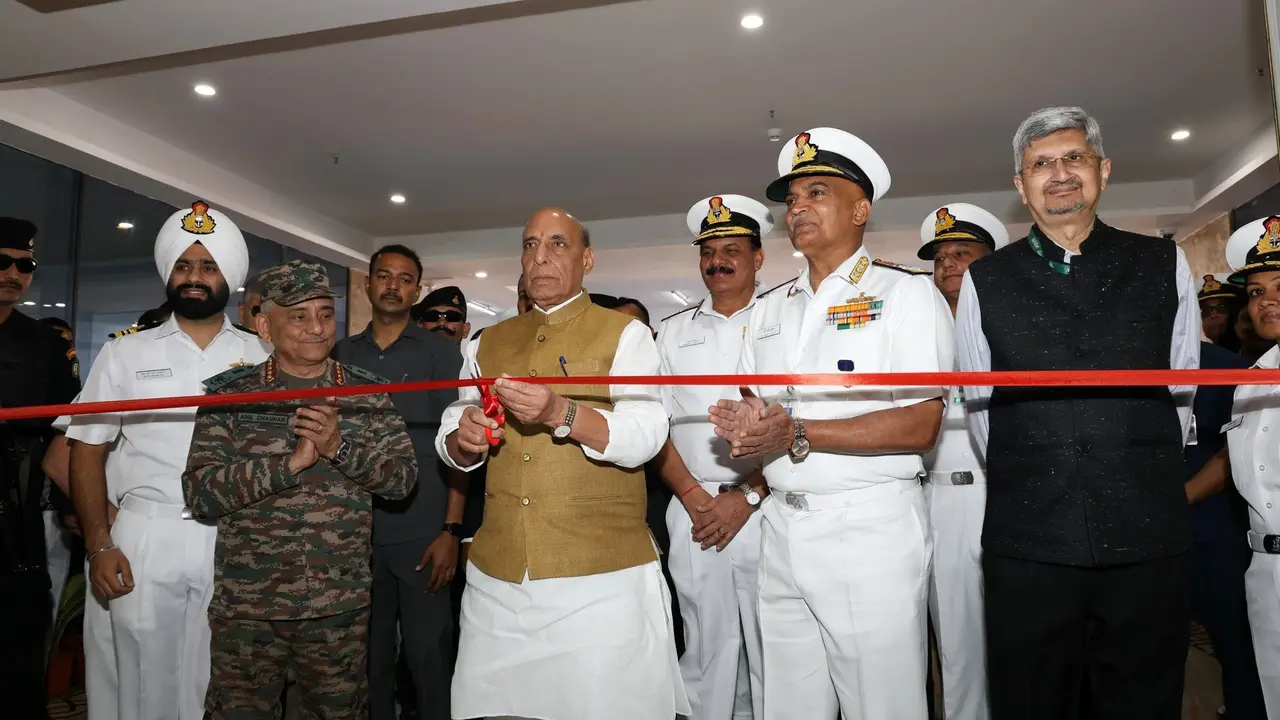 Defence Minister Rajnath Singh inaugurated the Nausena Bhawan on Friday.