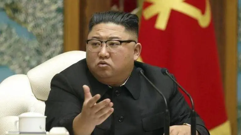 Kim Jong Un at party congress closing ceremony
