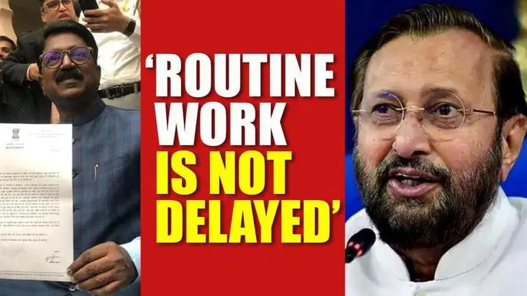 'Routine work is not delayed', says Prakash Javadekar after assuming Arvind Sawant's post Prakash Javadekar