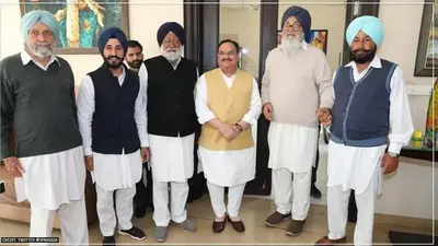 Nadda calls on Prakash Badal in his native village, holds hour-long discussions
