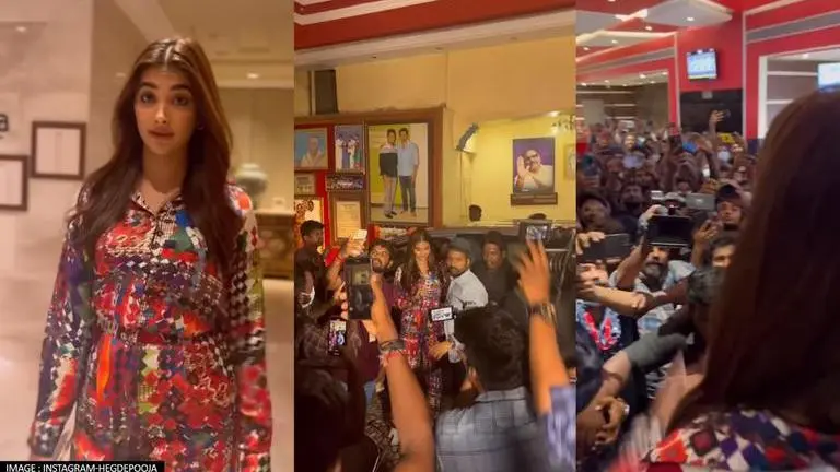 After Vijay-starrer 'Beast's release, Pooja Hegde's fans burst crackers outside theatre Beast
