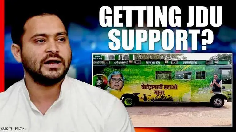 Trouble for Nitish? Tejashwi's 'Berozgari Yatra' gets ideological backing from 3 JDU MLAs RJD