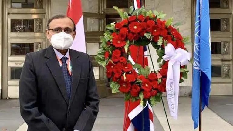 TS Tirumurti pays homage to Indian soldiers who lost their lives during World War I TS Tirumurti