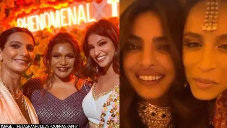 Priyanka Chopra, Lilly Singh turn on festive mode at Mindy Kaling's Diwali bash; See pics Diwali 2021, Mindy Kaling, Priyanka Chopra, Lilly Singh, Diwali bash in LA, Poorna