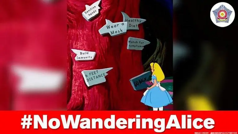 Mumbai Police answer question on COVID-19 using dialogue from 'Alice in Wonderland' Mumbai police