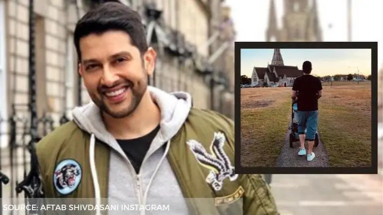 Aftab Shivdasani gives glimpse of day out with baby girl, calls it 'Walking with Heaven' Aftab Shivdasani