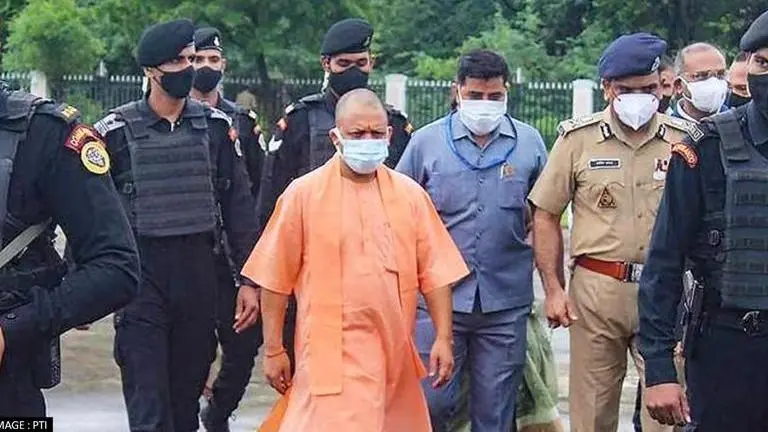 Basti: Man with revolver caught at CM Yogi event; 4 policemen suspended for negligence Uttar Pradesh