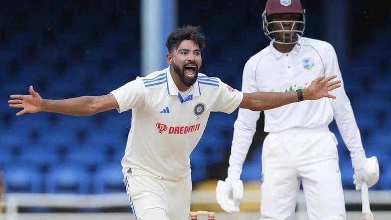 Ind vs wi: mohammed siraj joins elite list of only 7 players with maiden fifer in windies