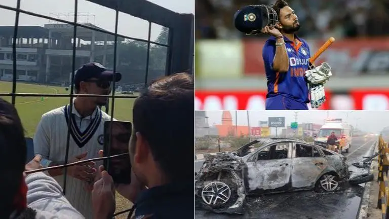 Watch: Ishan Kishan's shocking reaction after fans inform him of Rishabh Pant's accident Rishabh Pant car crash, Ishan Kishan, Rishabh Pant, rishabh pant car accident, ishan kishan rishabh pant, ranji trophy, rishabh pant ishan kishan