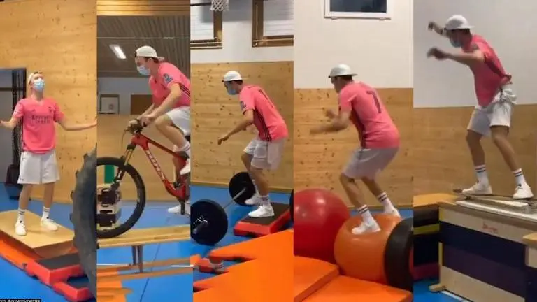 Athlete's jaw dropping balancing act on parkour trail leaves internet amused | Watch Athlete's jaw dropping balancing act on parkour trail leaves internet amused | Watch