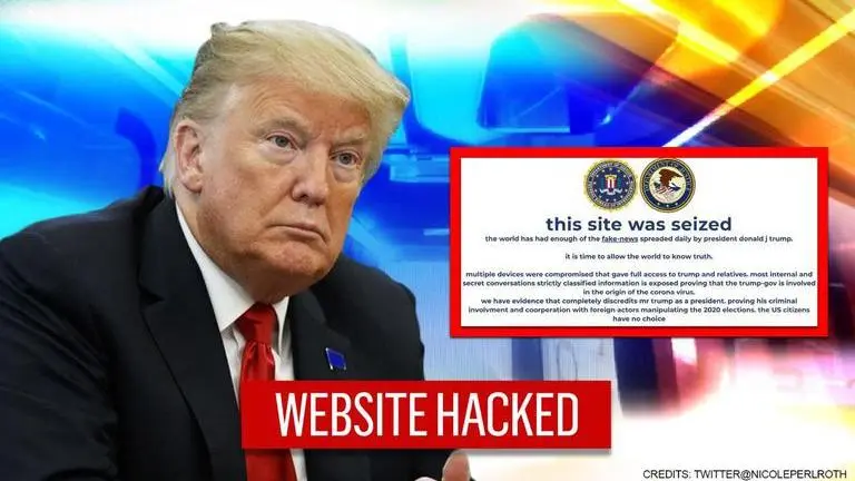Donald Trump’s campaign website hacked a week before US elections & 'defaced' with message Donald Trump