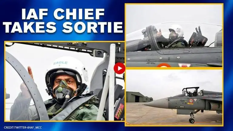 IAF chief RKS Bhadauria takes Tejas sortie after operationalising 'Flying bullets'; WATCH IAF