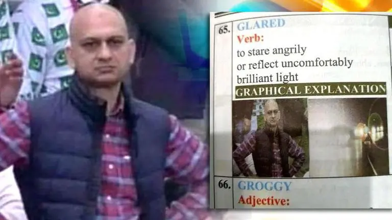 English vocab book features 'Angry Pakistani cricket fan' Sarim Akhtar; fans go berserk Pakistani fan, Memes, Viral, Sarim Akhtar