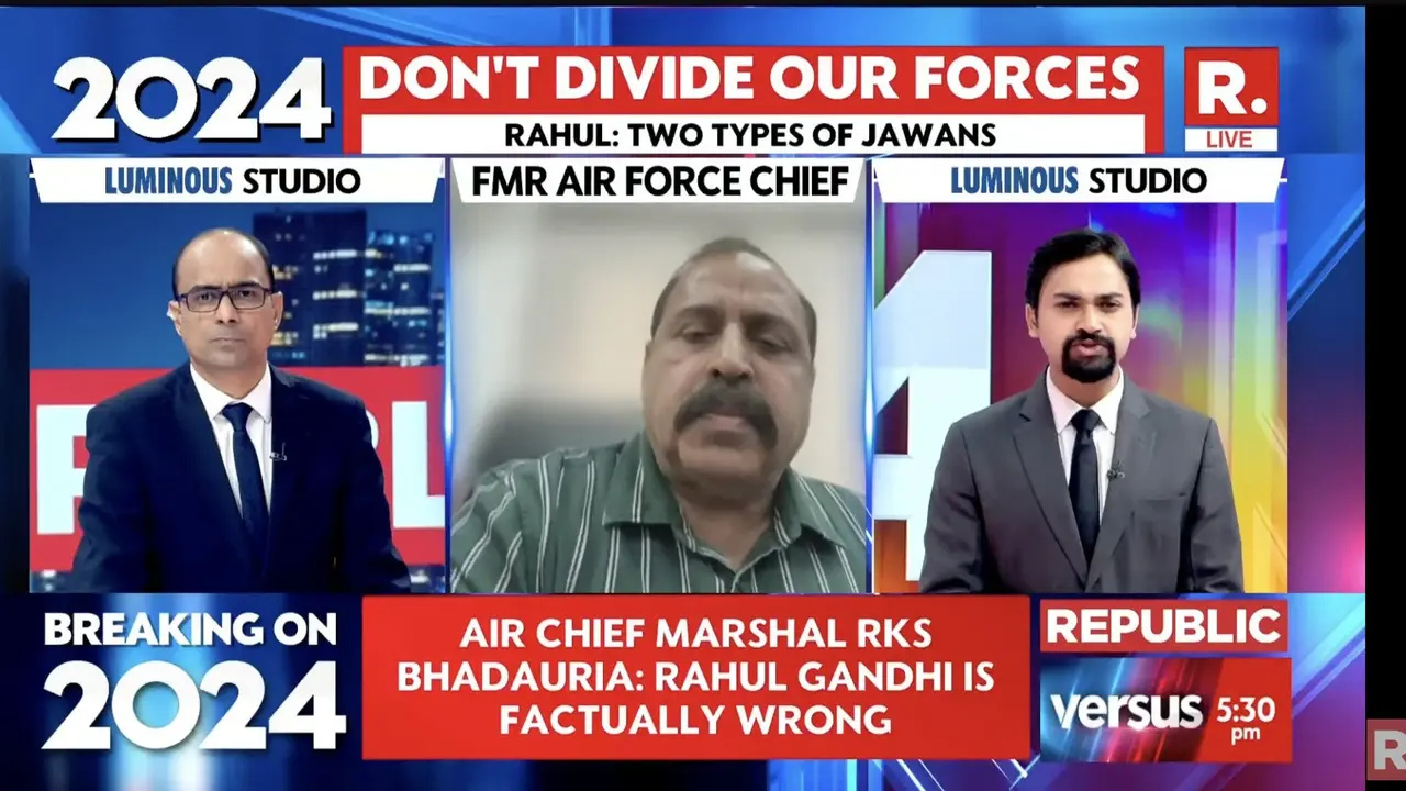 Former Air Chief Marshal RKS Bhadauria Condemns Rahul Gandhi's Comment on Agniveer Scheme