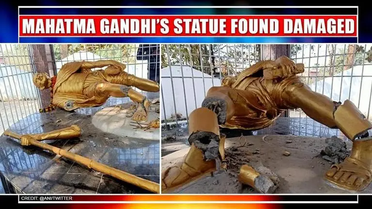 Jharkhand: Mahatma Gandhi's statue in Hazaribagh found damaged, police probe underway Jharkhand