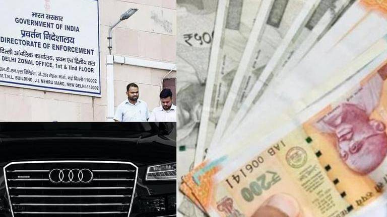 Ed seizes audi car, rs 85 lakh cash after raids on punjab-based real estate group