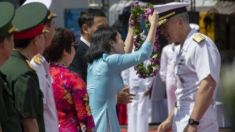 US aircraft carrier makes rare port call in Vietnam as America looks to strengthen ties in SE Asia US