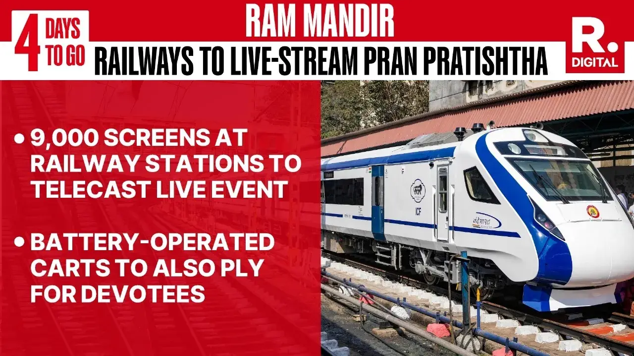 Indian Railways to Live-Stream Pran Pratishtha Ceremony of Ram Mandir in Ayodhya The Indian Railways announced that it will facilitate its passengers with the live-streaming of the Pran Pratishtha ceremony across the country.