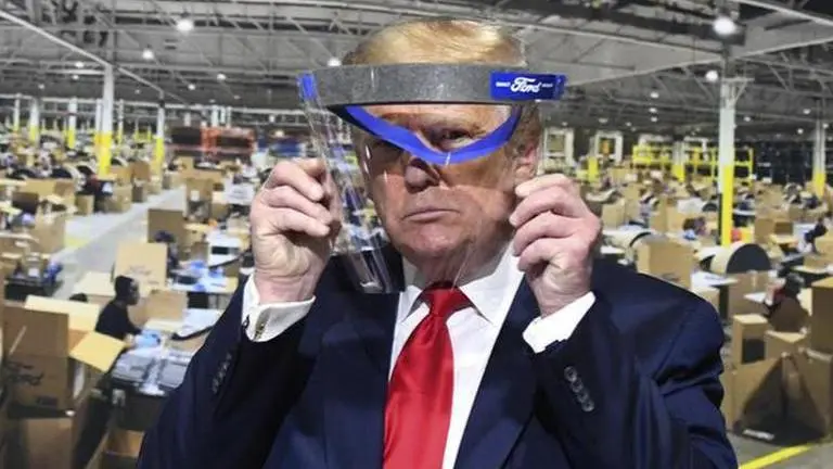 Trump says he 'tested positive toward negative' for COVID-19 while leaving for Michigan Trump