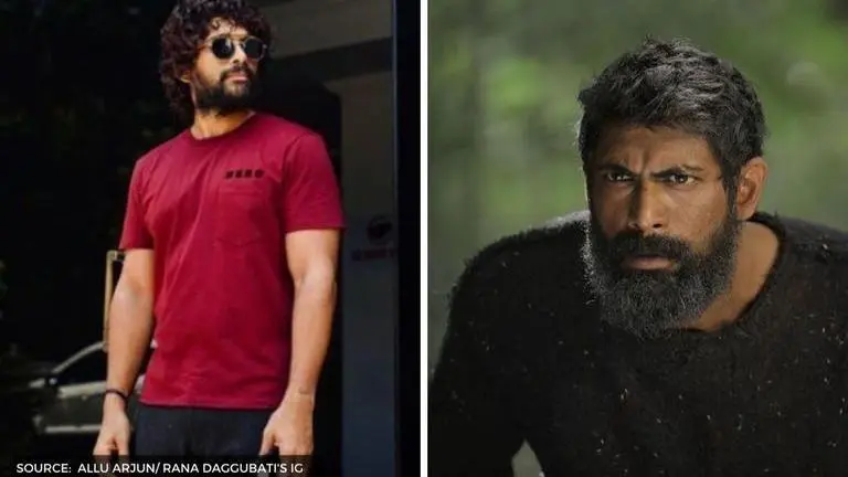 Allu Arjun receives gift with goodies of movie 'Aranya' from friend Rana Daggubati image source: Allu Arjun/ Rana Daggubati's Instagram