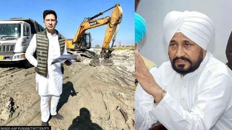 AAP offers CM Channi a Rs 25,000 'reward' for each case he files against sand miners Punjab polls