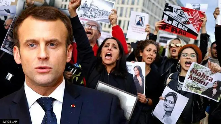 France's Emmanuel Macron condemns Iran's violent crackdown on anti-hijab protestors Macron