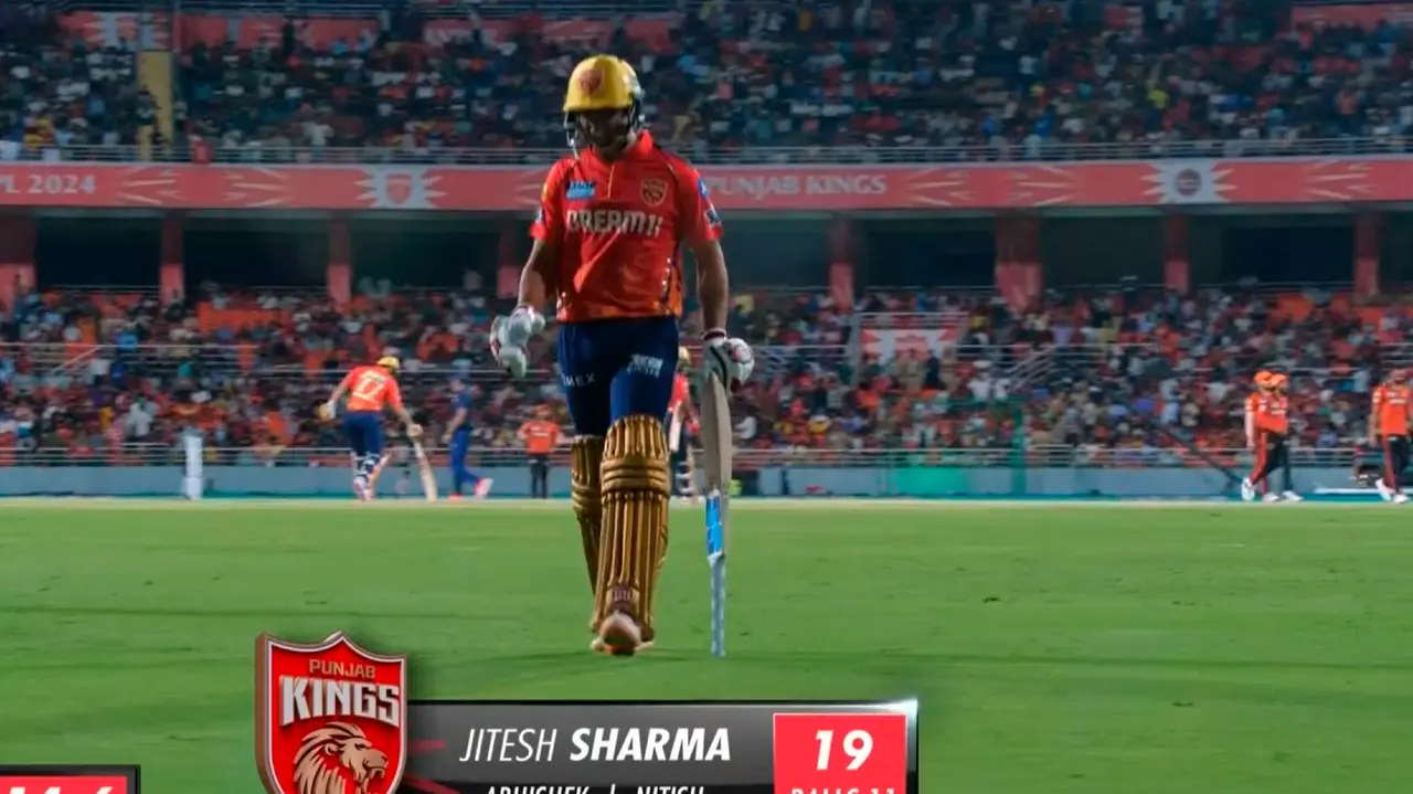 PBKS vs SRH: Jitesh Sharma gets out