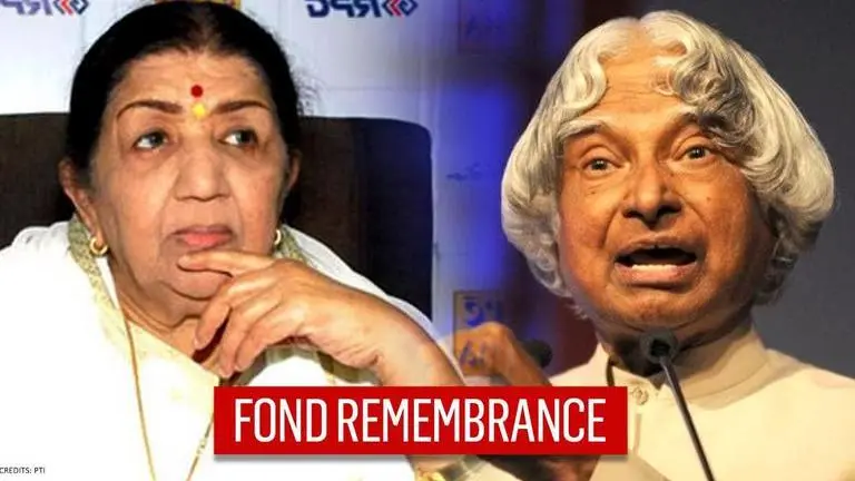 Lata Mangeshkar commemorates Dr. APJ Abdul Kalam's 89th birth anniversary, shares pic Lata Mangeshkar