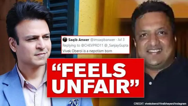 Netizen calls Vivek Oberoi 'nepotism born', actor reacts after Sanjay Gupta's fiery tweet
