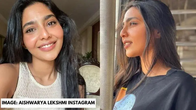 Aishwarya Lekshmi quotes Joey Tribbiani but fans think she resembles Friends' Phoebe IMAGE: AISHWARYA LEKSHMI INSTAGRAM