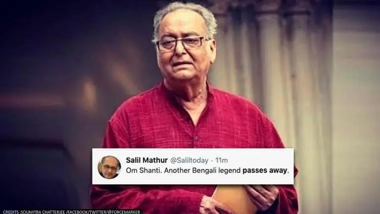 Soumitra Chatterjee's demise: Twitter bids heartfelt farewell to legendary Bangla actor oumitra Chatterjee demise: Twitter bids heartfelt farewell to the legendary bangla actor