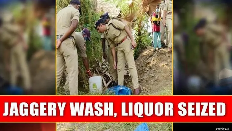 Andhra Pradesh Enforcement Bureau seizes 3000 litres of jaggery wash, 50 litres of liquor Andhra Pradesh