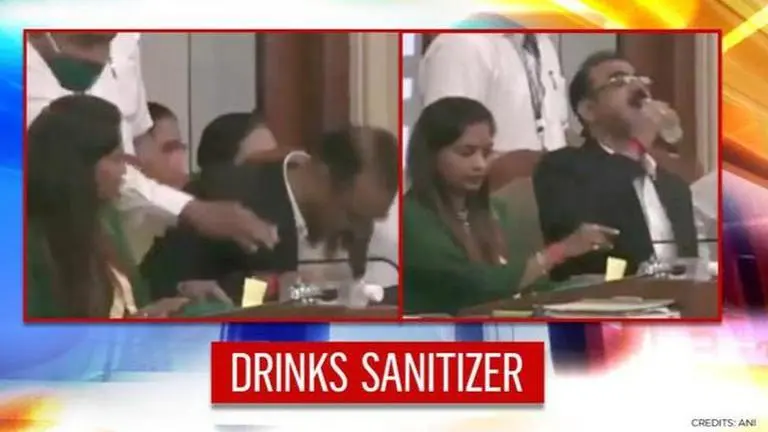 BMC's Joint Municipal Commissioner accidentally drinks sanitizer during official meet BMC