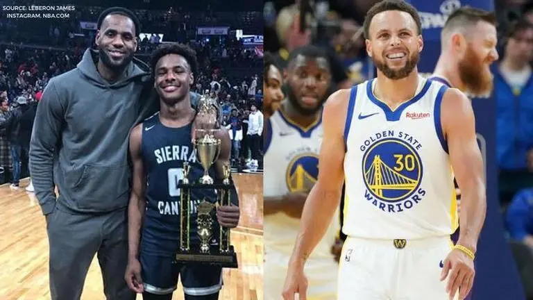 Bronny James calls Steph Curry 'father' on Instagram live, LeBron couldn't stop laughing bronny james