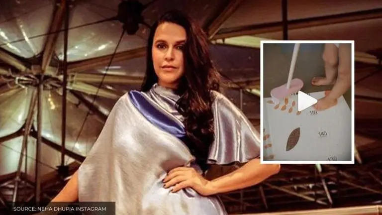 Neha Dhupia shares charming video of daughter Mehr helping mommy in chores; watch video Neha Dhupia