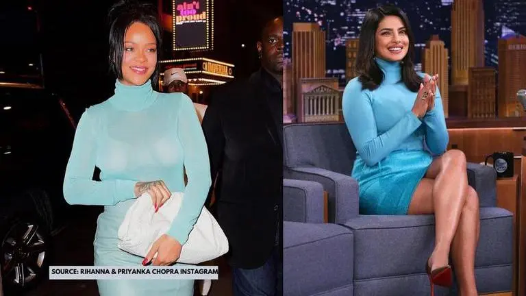 Rihanna and Priyanka Chopra slay in a similar-looking classy blue dresses; see pics Rihanna
