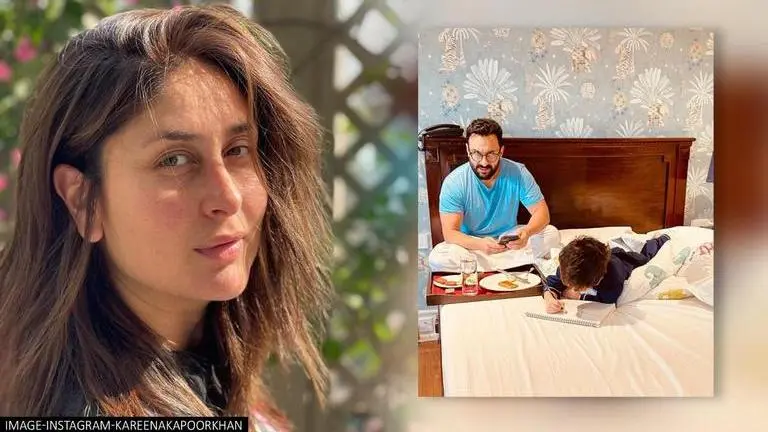 Inside Kareena Kapoor's morning with Saif Ali Khan having breakfast, Taimur doodling; See kareena kapoor
