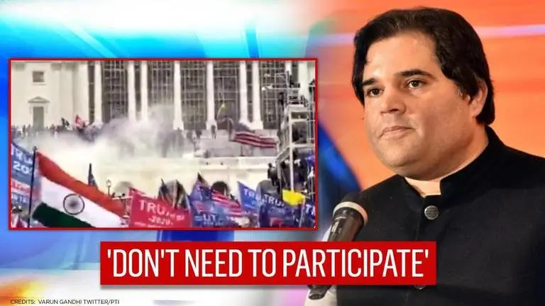 US Capitol siege: Varun Gandhi asks 'Why is there an Indian flag there?' as Trump concedes Indian flag