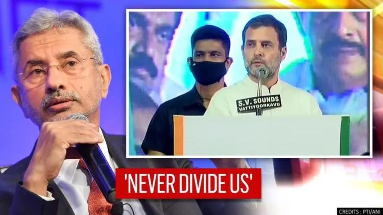 Jaishankar schools Rahul Gandhi over 'North vs South' politics, says "India is one" Jaishankar
