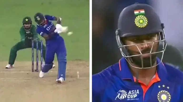 India need 6 runs off 3 balls to win vs Pakistan, Hardik Pandya smacks a big six: WATCH India vs Pakistan: Hardik Pandya