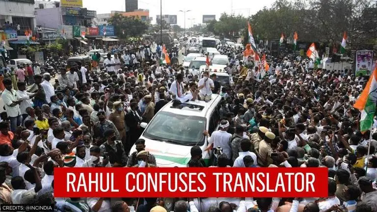 Rahul Gandhi tongue-ties his translator in Tamil Nadu roadshow with convoluted attack Rahul Gandhi