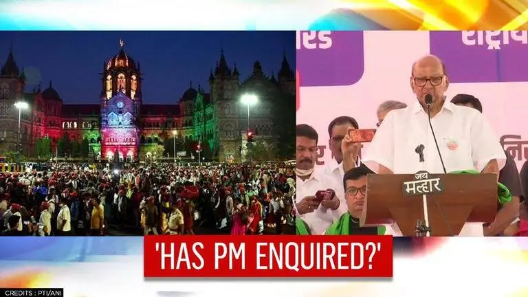Sharad Pawar addresses farmers at Azad Maidan; asks 'Has PM enquired about protesters?' Sharad Pawar